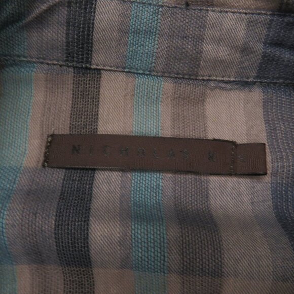 NICHOLAS K‎ Womens Small Plaid Zipper Shirt Button - Picture 4 of 7